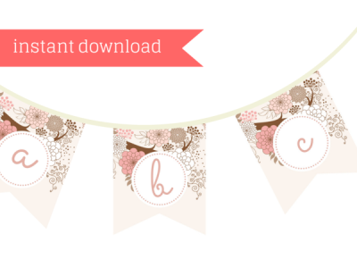 Shabby Chic Floral Banner