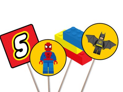 Superhero Lego Centerpiece Printable