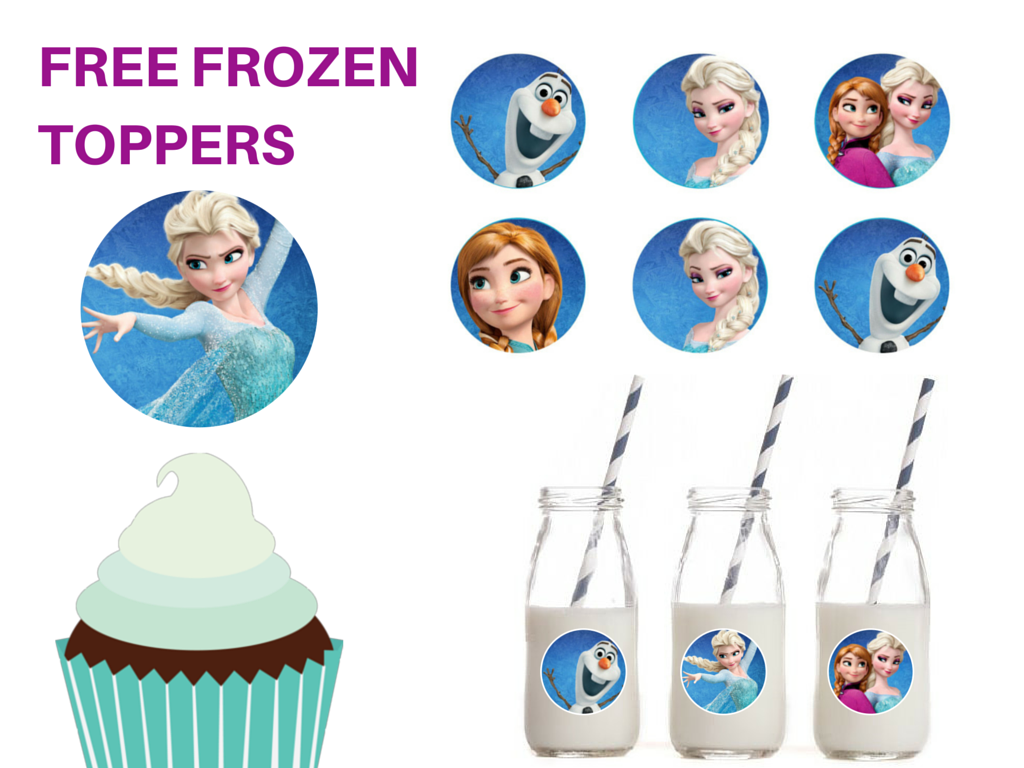 Free Printable Frozen Cupcake Circle Toppers Magical Printable
