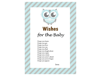 Boy Owl Themed Baby Shower Game, Baby Boy, Activity, Boy Hoot Baby shower, Game Prize, Unique Baby Shower, olg1