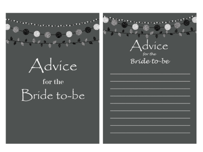 advice cards, Printable Rustic Bridal Shower Game Package Set, Activities, Unique Bridal Shower Games, Bachelorette Games, Wedding Shower Games