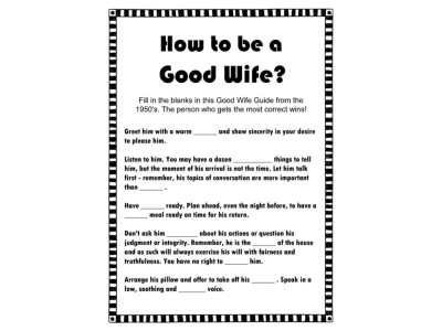 how to be a good wife guide, Modern Black and White Bridal Shower Game Package Set, Unique Bridal Games, Bachelorette Game, Wedding Shower Game