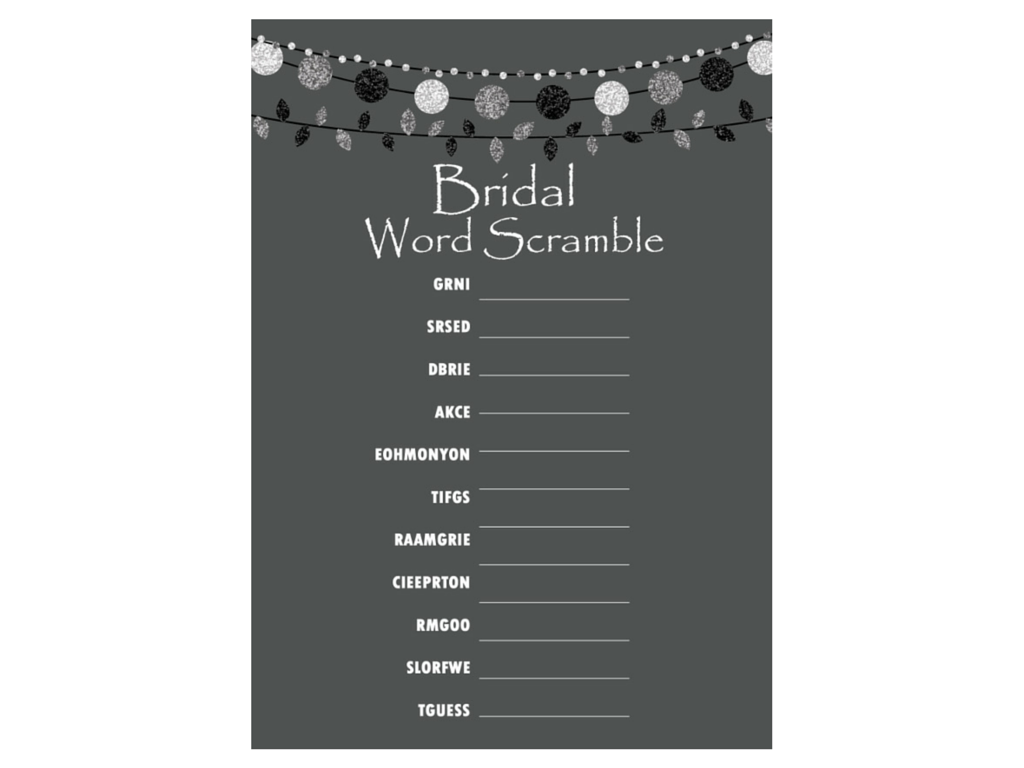 Printable Rustic Bridal Shower Game Set - Magical Printable