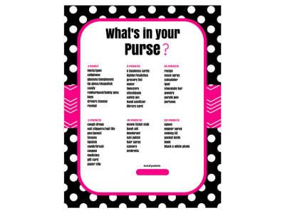3The Old Wives Tale Gender Reveal Baby Shower Game, Baby Gender Guess, Gender Reveal Games, What's in your purse baby shower game