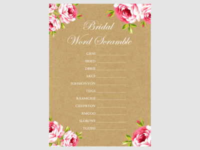 Floral Paper Background Bridal, Unique Bridal Shower Games, Wedding Shower Games