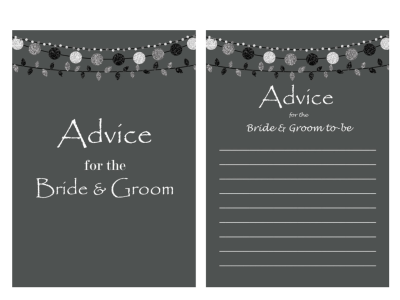 advice bride and groom cards, Printable Rustic Bridal Shower Game Package Set, Activities, Unique Bridal Shower Games, Bachelorette Games, Wedding Shower Games