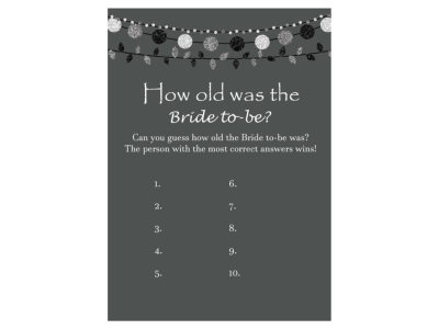 how old was the bride to be, Printable Rustic Bridal Shower Game Package Set, Activities, Unique Bridal Shower Games, Bachelorette Games, Wedding Shower Games