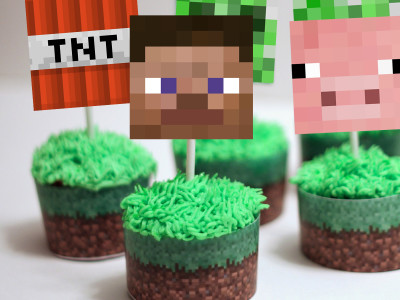Minecraft Cupcake Wrappers, Minecraft Party, Instant Download, Printable