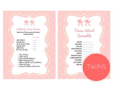 Twins Word Scramble Game, Celebrity Twins Names, TwinS, Twin Girls, Baby Words Scramble, Celebrity Baby Names, Twins Names, twn01, rat01