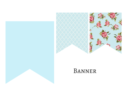 banner Baby Blue Shabby Chic Banner, Pennant, Garland, Decorations for Baby Shower, Birthday Party, Bridal Shower, Wedding Decoration banner