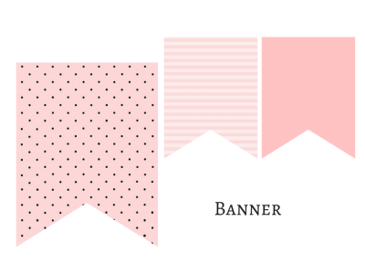 banner French Parisian Chic Banner, Pink, Pennant, Garland, Decorations for Baby Shower, Birthday Party, Bridal Shower, Wedding Decoration banner