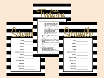 black_and_white_stripes_wedding_tradition_bridal_shower_game_printable_why_do_we_do_that set