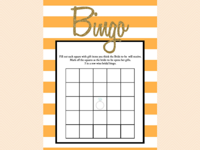 orange_printable_bridal_shower_gift_bingo_cards