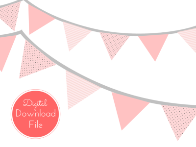 pennant French Parisian Chic Banner, Pink, Pennant, Garland, Decorations for Baby Shower, Birthday Party, Bridal Shower, Wedding Decoration banner