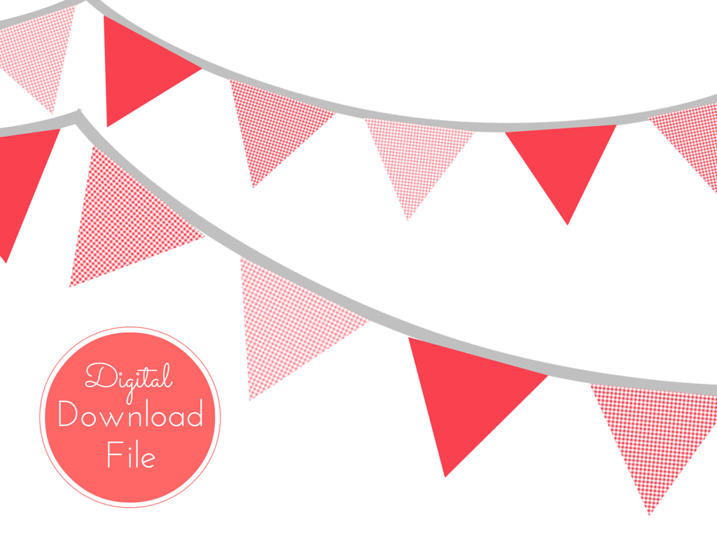 Red Gingham Banner - Magical Printable