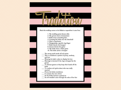 pink_black_stripes_wedding_tradition_bridal_shower_game_printable_why_do_we_do_that