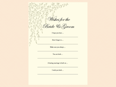wishes for the bride and groom card, What's in your phone, cellphone game, phone Game, Bridal Shower game, brown willow tree Bridal Shower, Bachelorette, Wedding Shower BS35