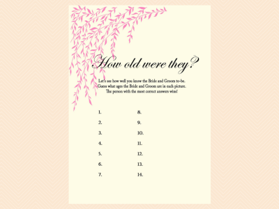 What's in your phone, cellphone game, phone Game, Bridal Shower game, pink willow tree Bridal Shower, Bachelorette, Wedding Shower BS35