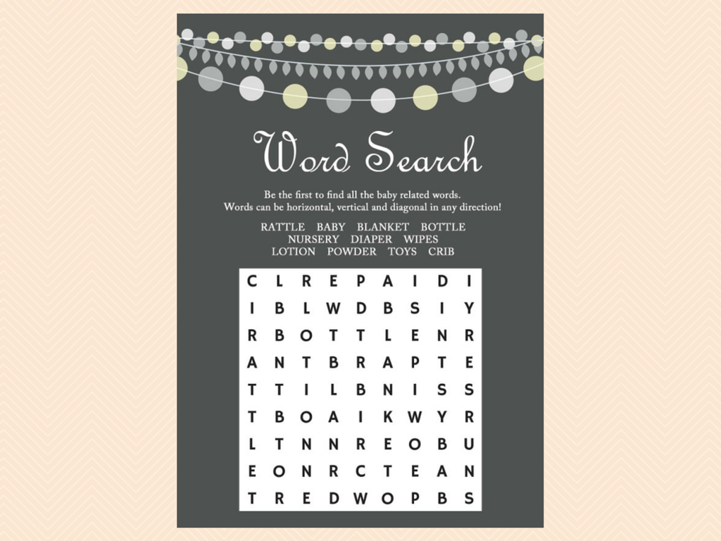 Gray Rustic Baby Shower Game Printables - Magical Printable