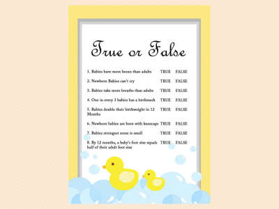Yellow Rubber Duck Baby Shower Game Pack, Printables, Duck Theme, Rubber Duck Baby Shower Game Printables, Gender Neutral, Yellow, TLC35