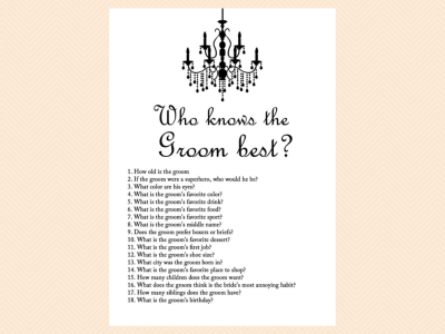 who knows groom best, purse game, what's in your phone, tradition, why do we do that, recipe cards, meaning of rose, how old were they, how many kisses, date night, bingo, apron game, advice cards, Bridal Shower Games Printable, Game Pack, Prize Games, Chandelier Bridal Shower Game Printables, Bachelorette, Wedding Shower Games