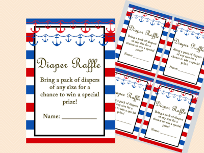 diaper raffle card and sign, Books for the Baby Card, Bring a book instead of a card insert, bring a book baby shower insert, Nautical Baby Shower Download, Beach TLC13