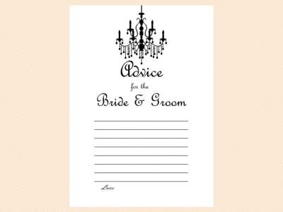 advice cards, Bridal Shower Games Printable, Game Pack, Prize Games, Chandelier Bridal Shower Game Printables, Bachelorette, Wedding Shower Games