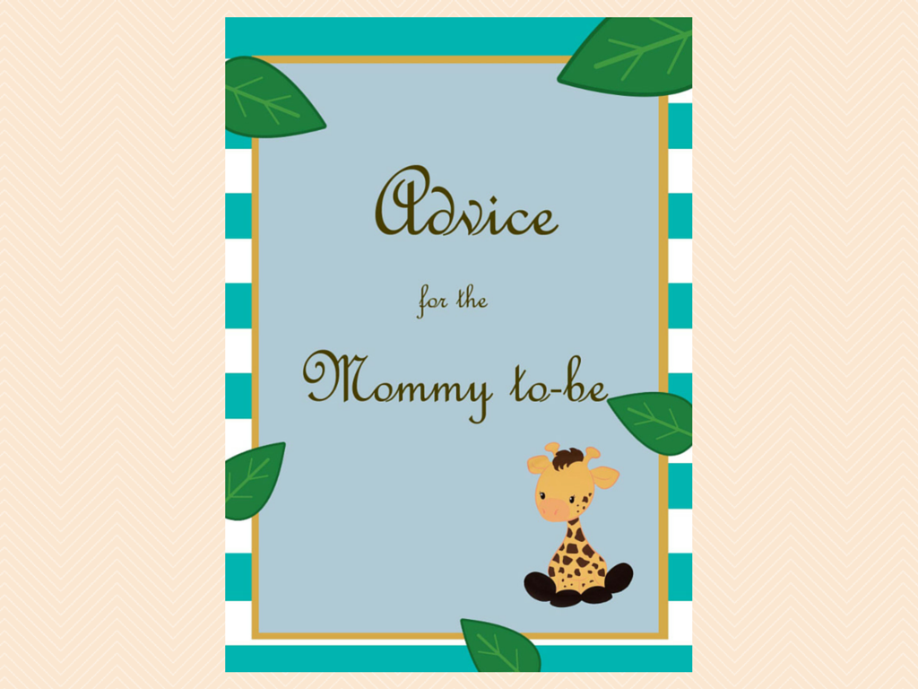 Giraffe Baby Shower Game Pack - Magical Printable