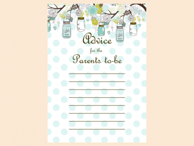 advice for mommy, Mason Jars Baby Shower Games Printables, Neutral Baby Shower, Rustic Baby Shower Games, Boy Baby Shower Games, Girl Baby Shower, TLC16