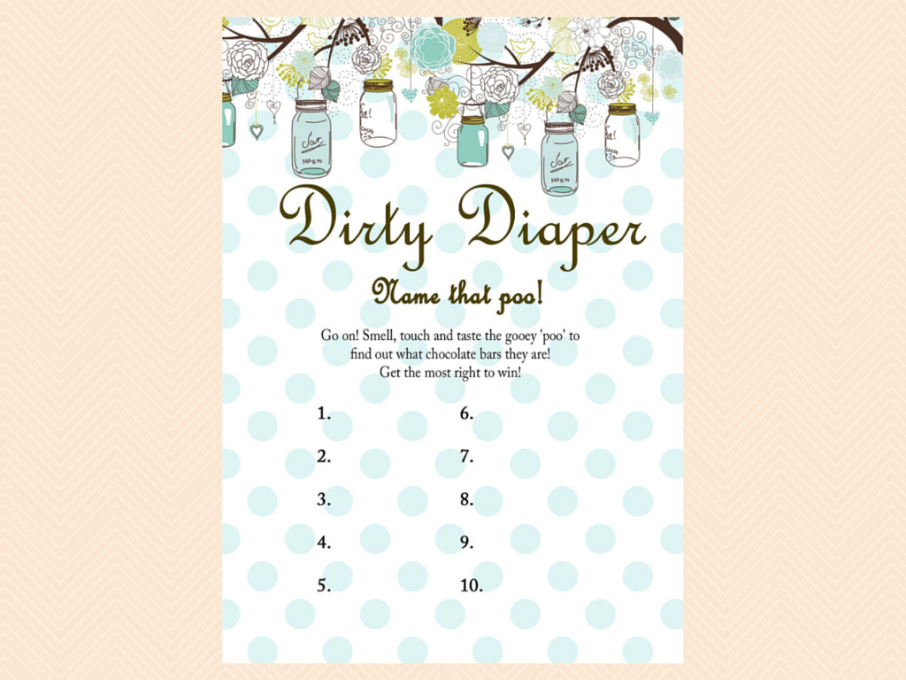 Mason Jars Baby Shower Game Package - Magical Printable