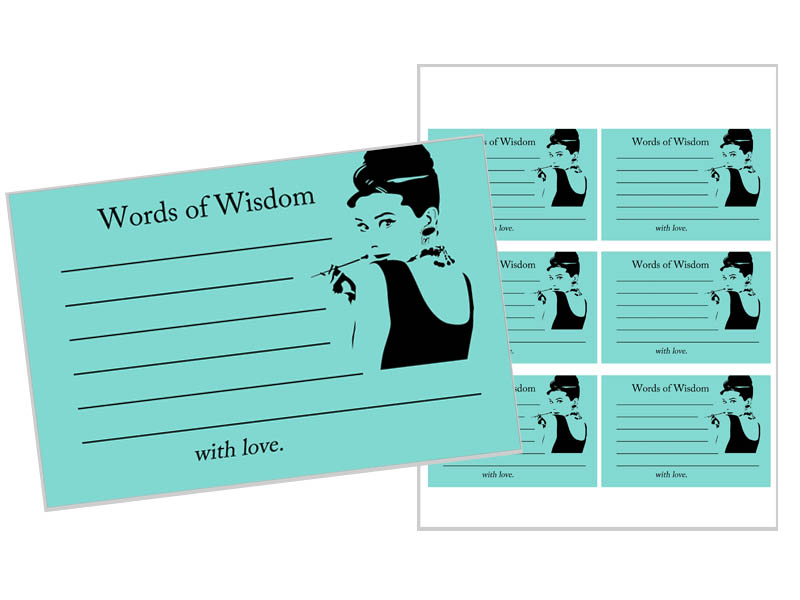 Breakfast At Tiffany s Words Of Wisdom Cards Printable breakfast-at-tiffany-s-words-of-wisdom-cards-printable
