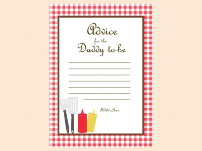 BBQ Baby Shower Game Printables