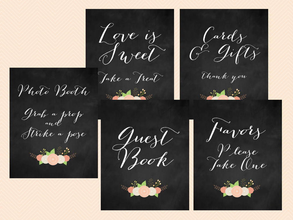 Chalkboard, Modern Wedding, Bridal Shower Sign Magical Printable