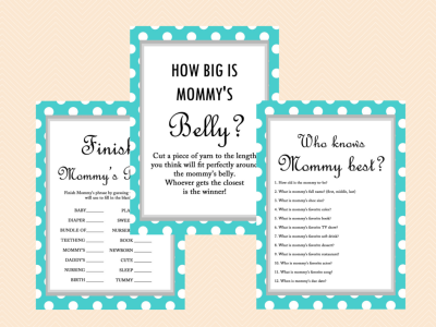 Turquoise Boy or girl shower Online games - Magical Printable photo about Who Knows Mommy Best Free Printable named Turquoise Child shower Game titles - Magical Printable