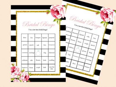 30 Bingo Cards, Bridal Shower item bingo printable game, Rustic, Unique Bridal Shower Games, Wedding Shower Games BS10
