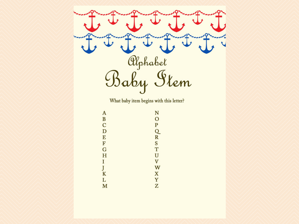 Beach Nautical Baby Shower Game Package Magical Printable