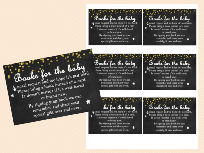 books for the baby insert, twinkle twinkle, little star baby shower games activities, chalkboard, stars