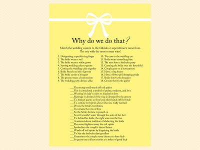 how well do you know the bride, bridal scramble, why  do we do that, rose game, yellow bridal shower, ribbon (2)