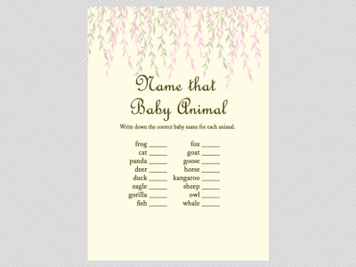 name that baby animal, Willow Tree Baby Shower Games Printables, download, Unique Baby Shower Games, Baby Shower Activities TLC12