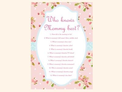 who-knows-mom-best-shabby-chic-floral-pink-baby-shower-games-pack-printable-instant-download-tlc43-vintage-rose-antique-rose