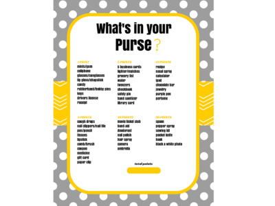 3 x Bridal Shower Games What's in your purse, Tradition, Word Scramble,,
