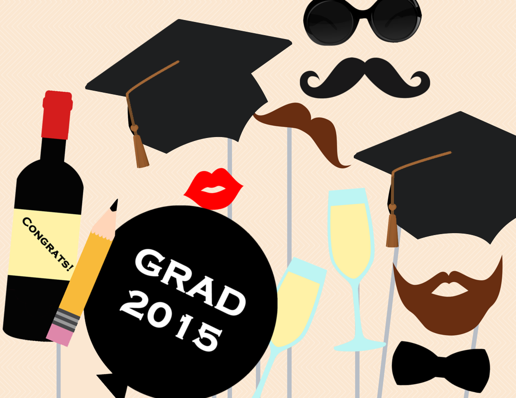Printable Graduation Photo Booth Props - Magical Printable