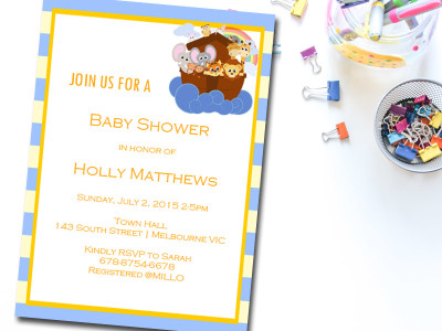 Instant Download, Editable animals Birthday Invitations, Noah's Ark baby shower, twins baby shower invitation, twins, invitation IV11 TLC60