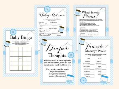 How Sweet It Is Game ~ Blue and Silver Baby Shower Game ~ Baby Boy Polka Dot ~ Printable Game 21SilverB