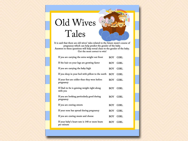Baby Shower Game GENDER REVEAL Archives - Magical Printable