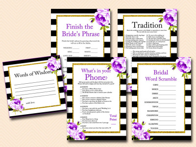purple-floral-bridal-shower-games-printable-black-white-stripes-bs66