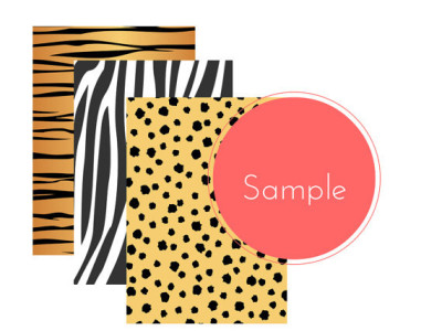 A4 Animal Digital Paper, Animal Print Digital Paper, Jungle Theme Cardmaking, Scrapbooking, Animal Print Background, Cheetah, Zebra Prints sample