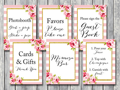 PINK-FLORAL-WEDDING-SIGNAGES-SHABBY