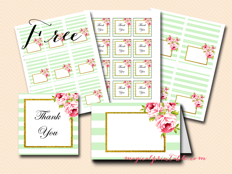 Free Mint Labels and Placecards - Magical Printable