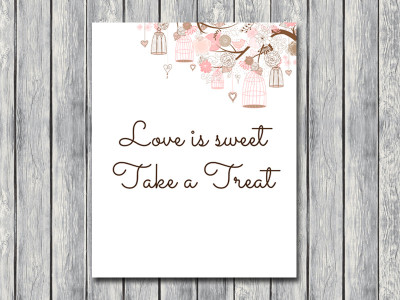 love is sweet take a treat sign